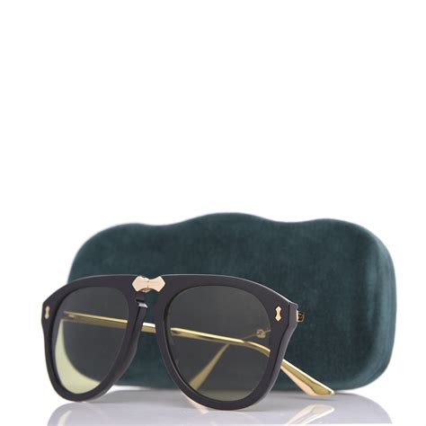 gucci sunglasses men aviators|Gucci foldable aviator sunglasses.